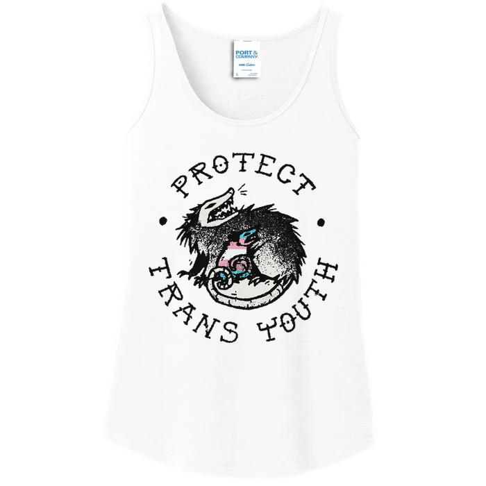 Protect Opossum Support Lgbt Pride Ladies Essential Tank