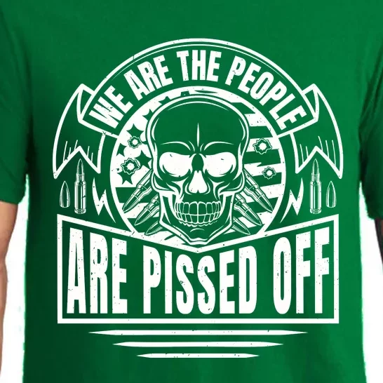 Pissed Off Skull Art Pajama Set