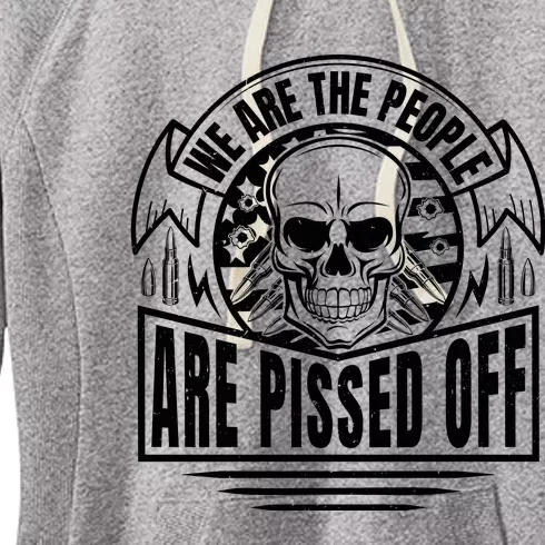 Pissed Off Skull Art Women's Fleece Hoodie