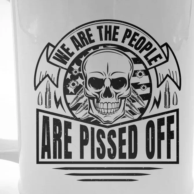 Pissed Off Skull Art Front & Back Beer Stein