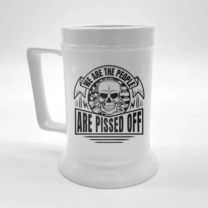 Pissed Off Skull Art Front & Back Beer Stein