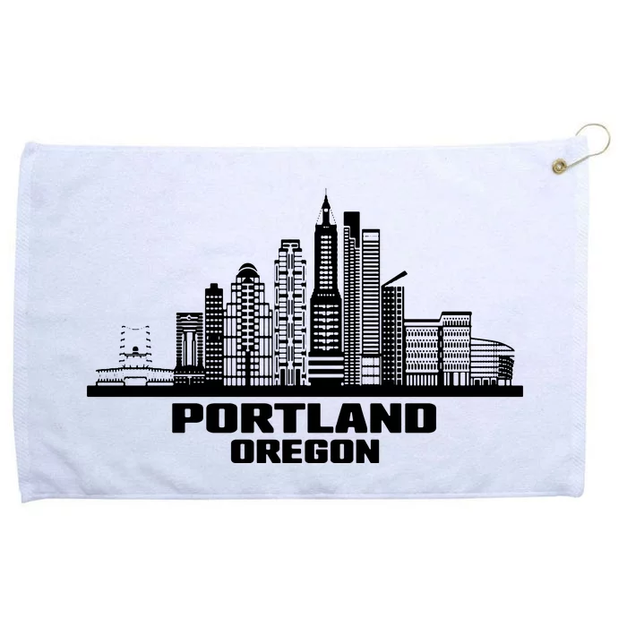 Portland Oregon State Skyline Grommeted Golf Towel