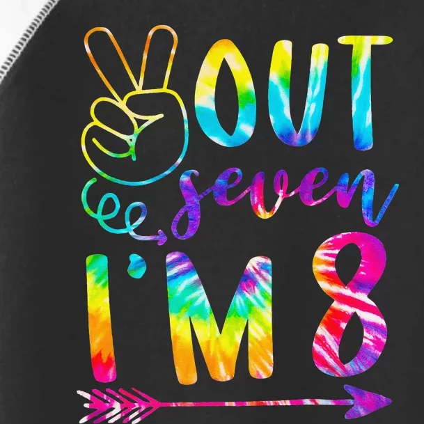 Peace Out Seven I'm 8 Tie Dye 8th Happy Birthday Toddler Fine Jersey T-Shirt