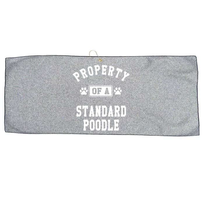 Property Of Standard Poodle Funny Poodle Lover Gift Large Microfiber Waffle Golf Towel