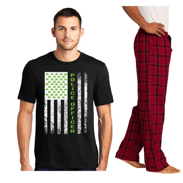 Police Officer St Patricks Day Flag Gift Police Officer Funny Gift Pajama Set