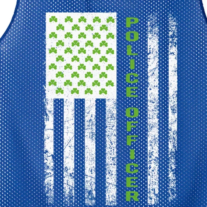 Police Officer St Patricks Day Flag Gift Police Officer Funny Gift Mesh Reversible Basketball Jersey Tank