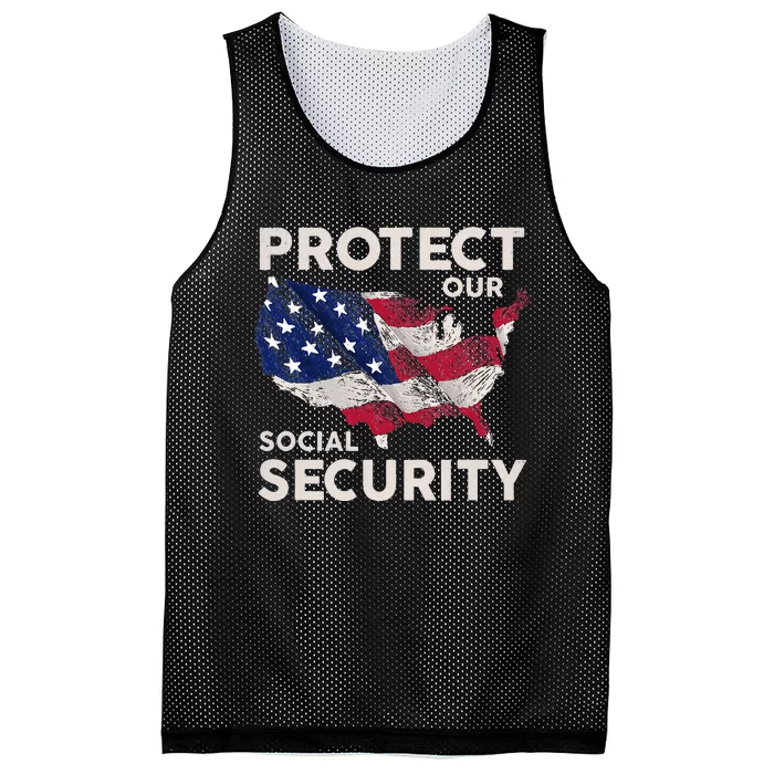 Protect Our Social Security Mesh Reversible Basketball Jersey Tank