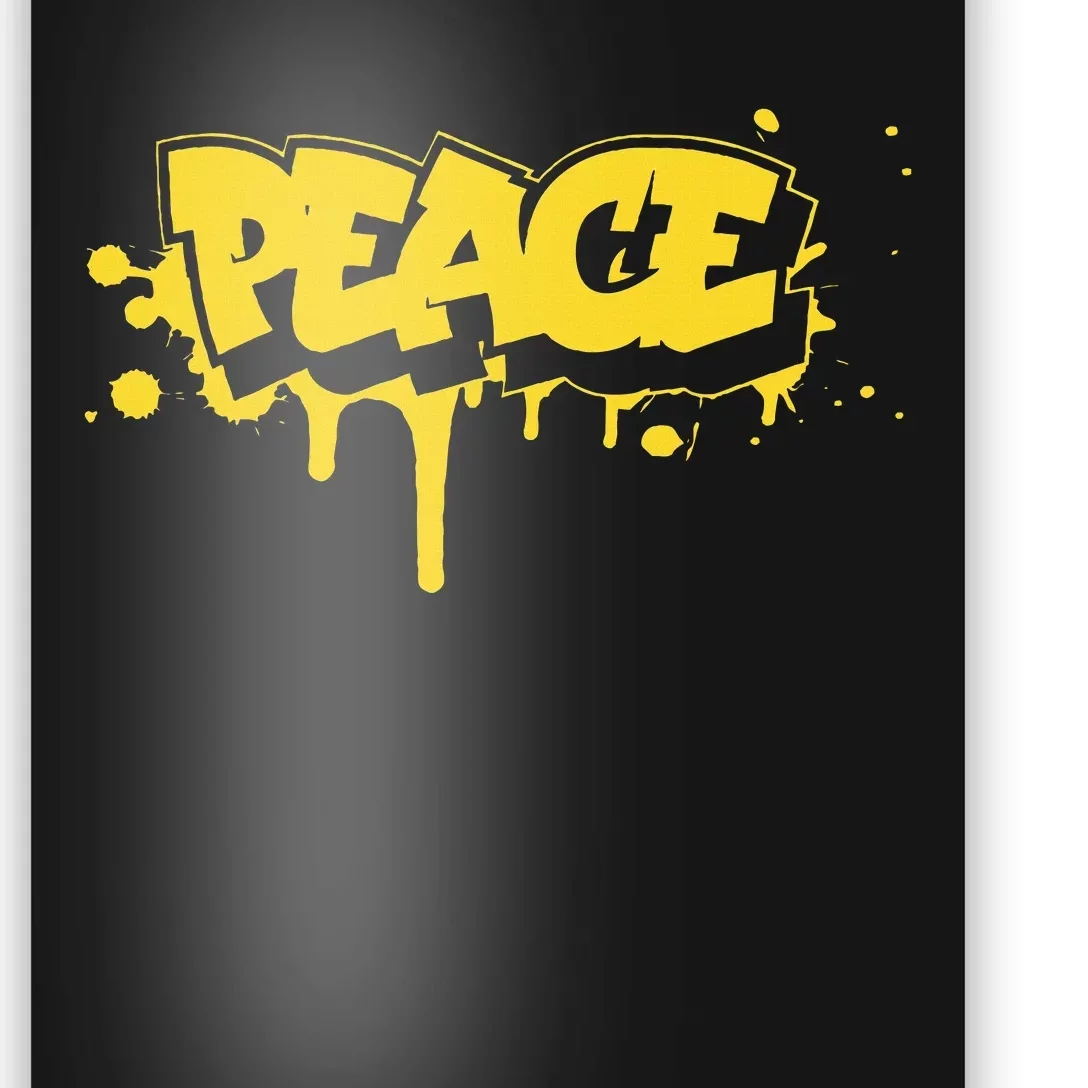 Peace Old School Graffiti Style Funny Graffiti Graphic Poster