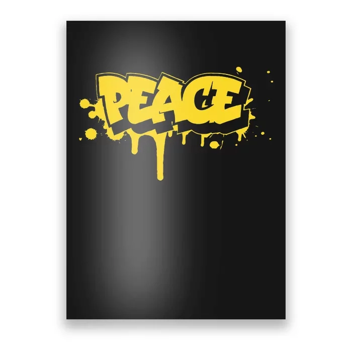 Peace Old School Graffiti Style Funny Graffiti Graphic Poster