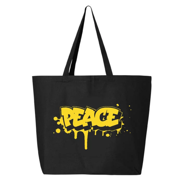 Peace Old School Graffiti Style Funny Graffiti Graphic 25L Jumbo Tote