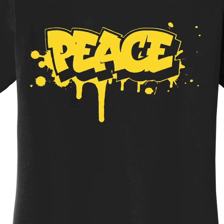 Peace Old School Graffiti Style Funny Graffiti Graphic Women's T-Shirt