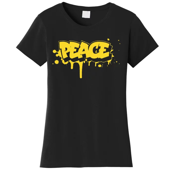 Peace Old School Graffiti Style Funny Graffiti Graphic Women's T-Shirt