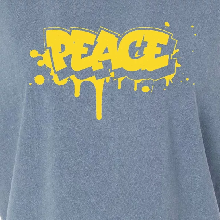 Peace Old School Graffiti Style Funny Graffiti Graphic Garment-Dyed Women's Muscle Tee