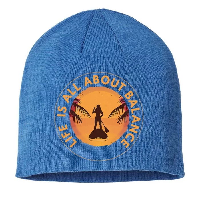 Paddleboarder On Sup Paddle Board 8 1/2in Sustainable Knit Beanie