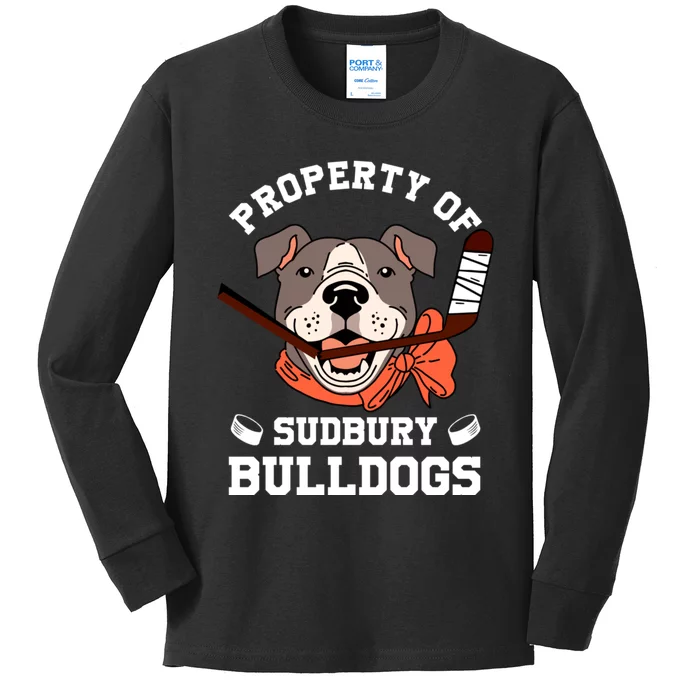 Property Of Sudbury Bulldog Funny Kids Long Sleeve Shirt