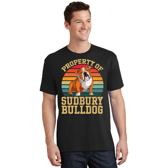 Property Of Sudbury Bulldog Vintage Bulldog T-Shirt