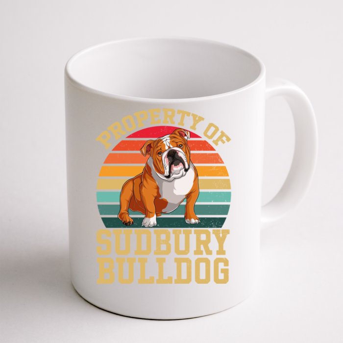 Property Of Sudbury Bulldog Vintage Bulldog Front & Back Coffee Mug