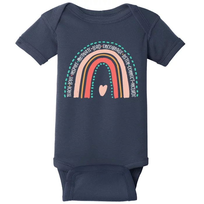 Positive Teacher Inspire Rainbow Baby Bodysuit