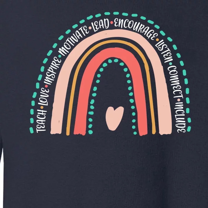 Positive Teacher Inspire Rainbow Toddler Sweatshirt