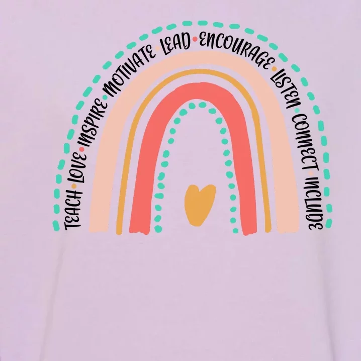 Positive Teacher Inspire Rainbow Garment-Dyed Sweatshirt