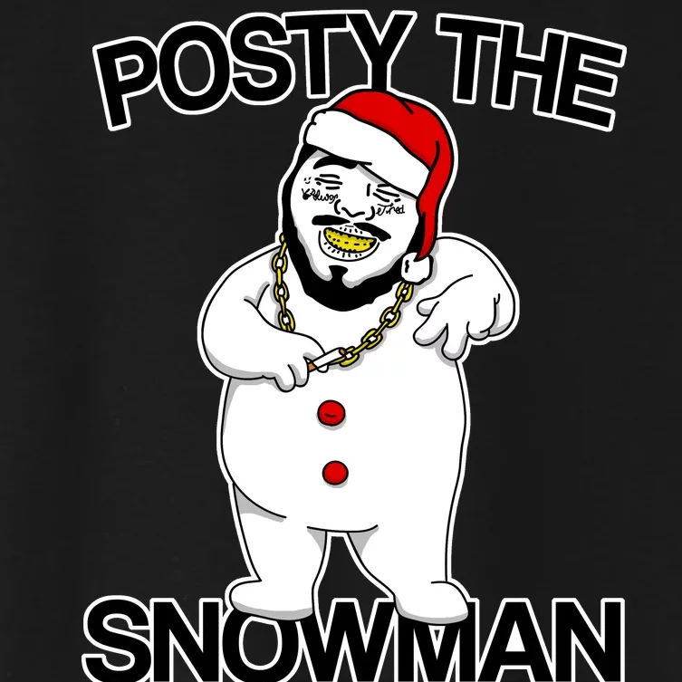 Posty The Snowman Women's Crop Top Tee