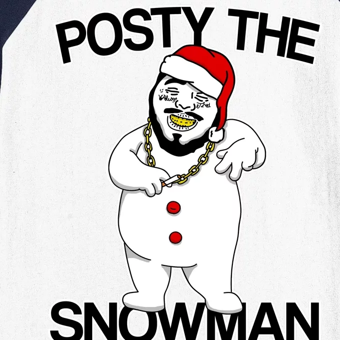 Posty The Snowman Baseball Sleeve Shirt