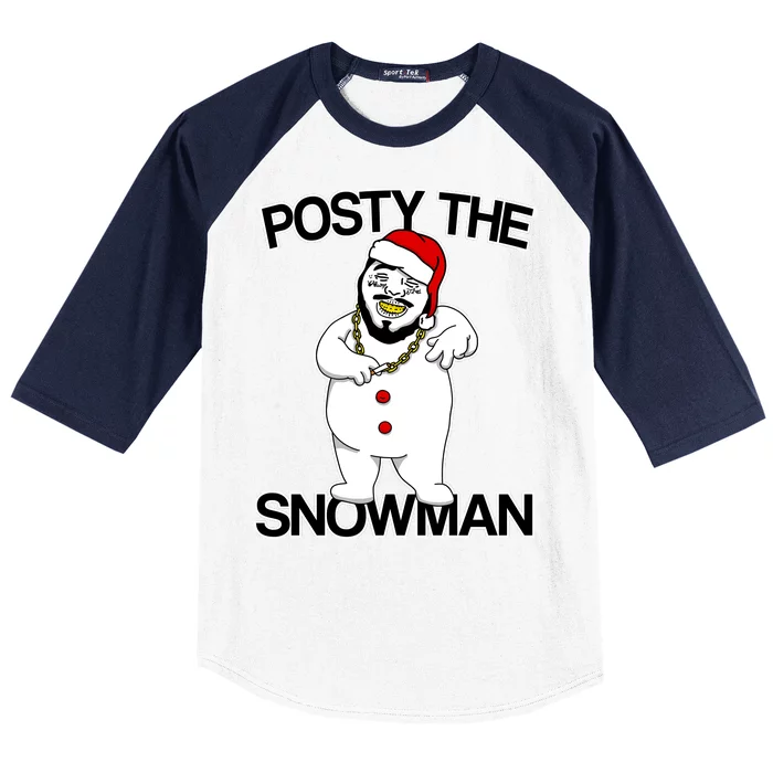 Posty The Snowman Baseball Sleeve Shirt