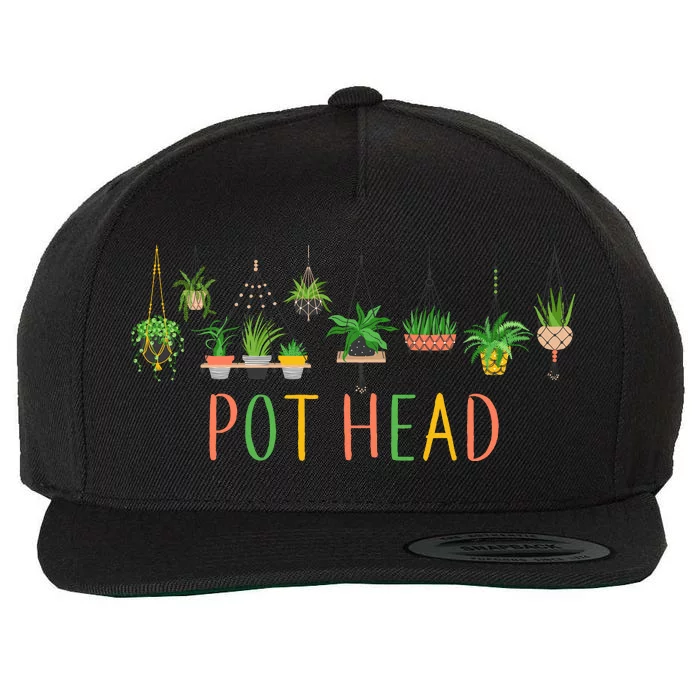 Pot Head For Plant lovers Wool Snapback Cap