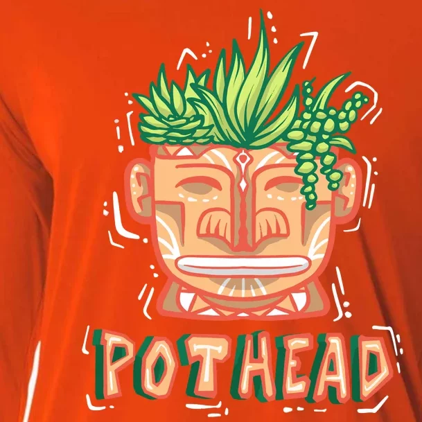 Pot Head Funny Cooling Performance Long Sleeve Crew