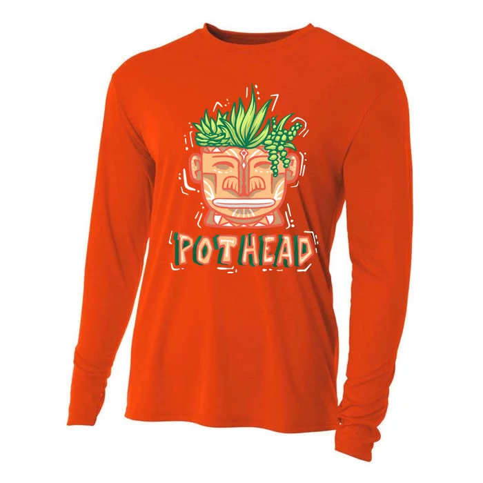 Pot Head Funny Cooling Performance Long Sleeve Crew