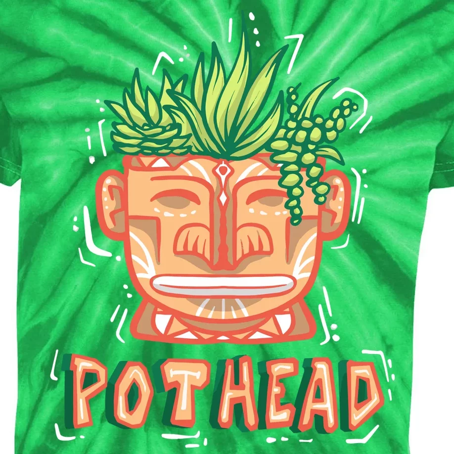 Pot Head Funny Kids Tie-Dye T-Shirt