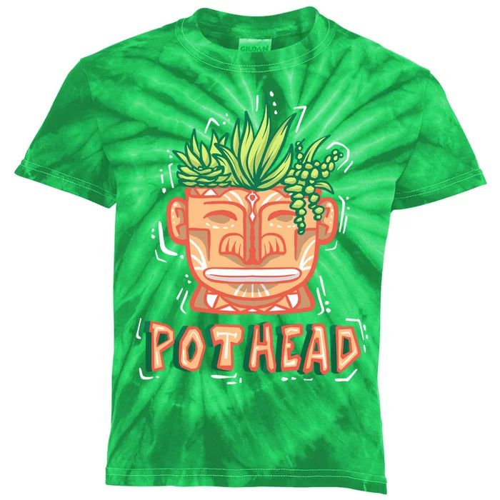 Pot Head Funny Kids Tie-Dye T-Shirt