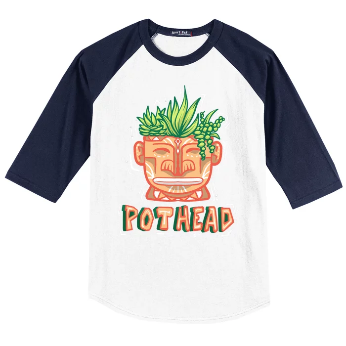 Pot Head Funny Baseball Sleeve Shirt