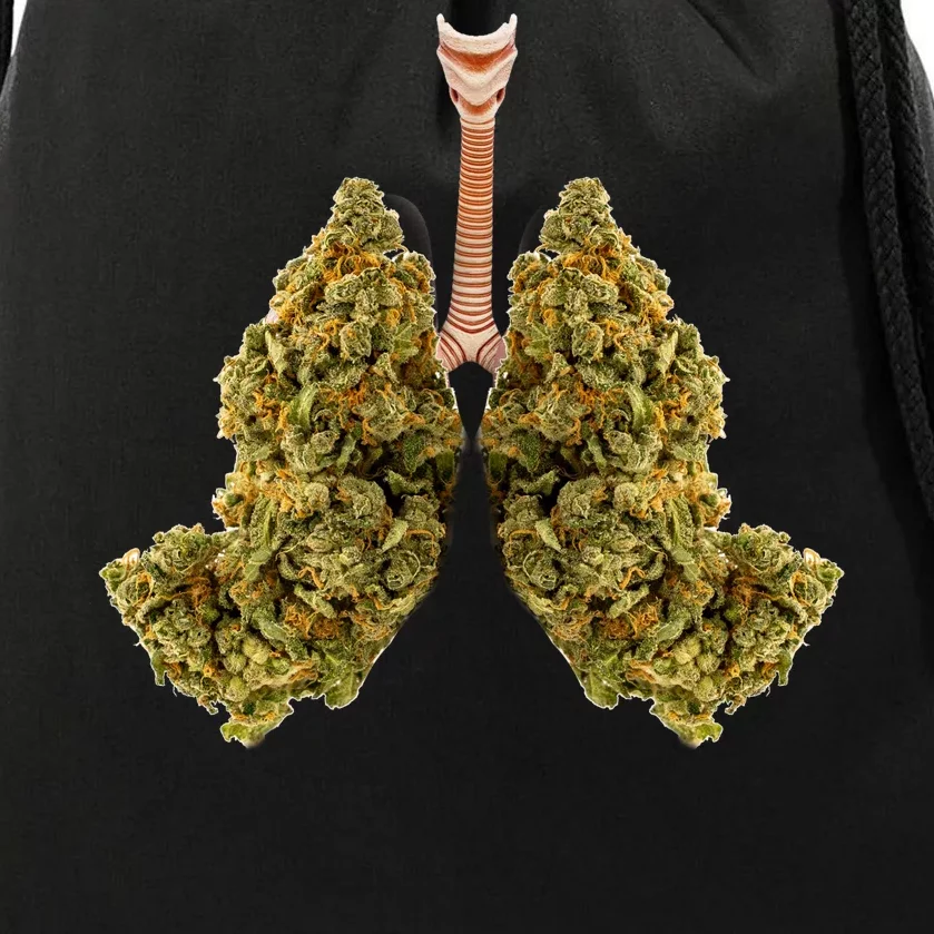 Pot Lungs Drawstring Bag