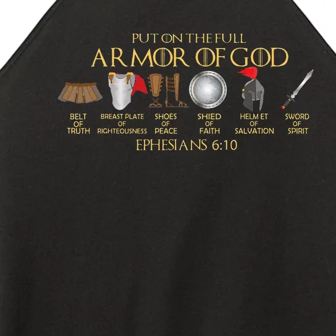 Put On The Full Armor Of God Shield Ephesians 611 Christian Women’s Perfect Tri Rocker Tank