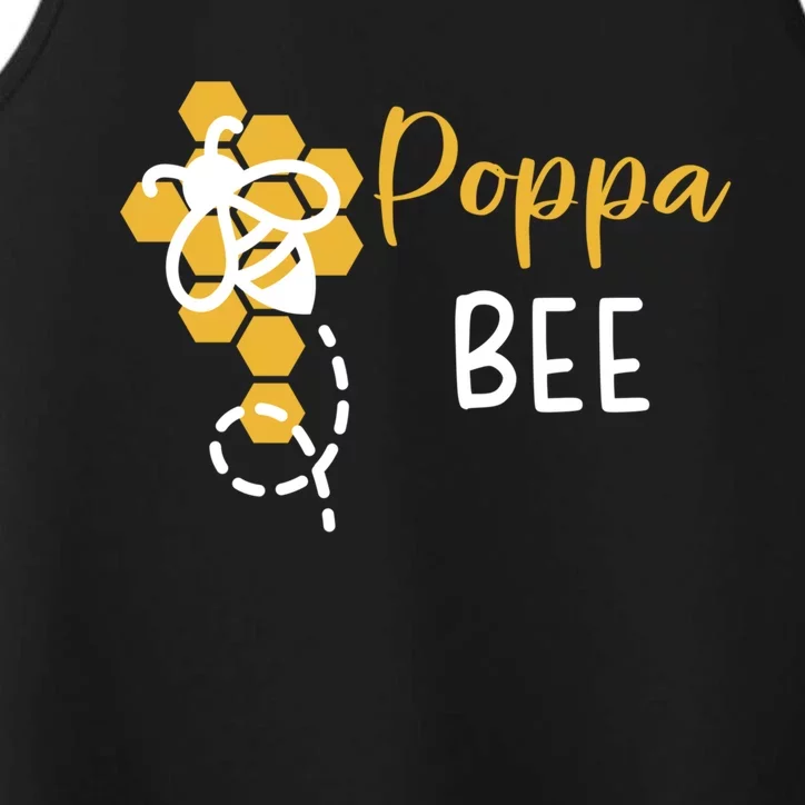 Poppa Of The Bee 1st Birthday Outfit First Bee Day Family Cool Gift Performance Tank