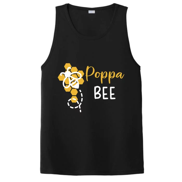 Poppa Of The Bee 1st Birthday Outfit First Bee Day Family Cool Gift Performance Tank