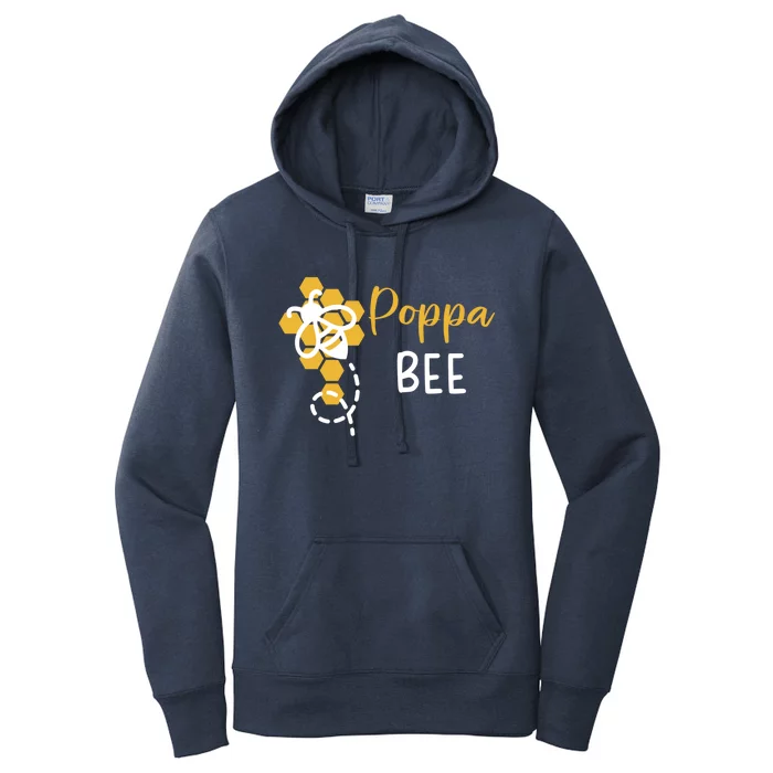 Poppa Of The Bee 1st Birthday Outfit First Bee Day Family Cool Gift Women's Pullover Hoodie