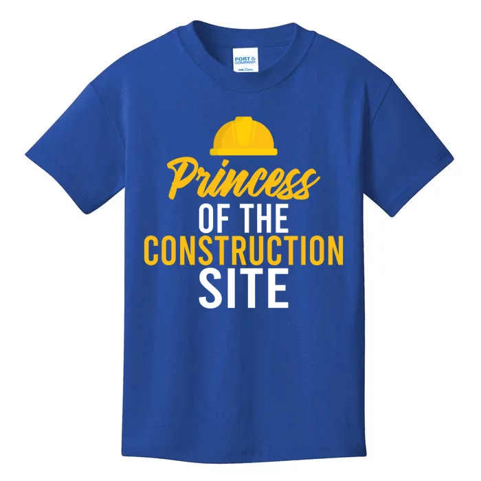 Princess Of The Construction Site Funny Construction Worker Great Gift Kids T-Shirt