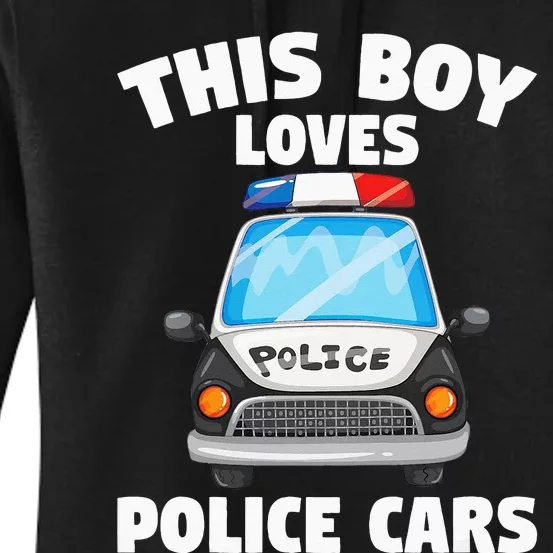 Police Officer This Boy Loves Police Cars Women's Pullover Hoodie