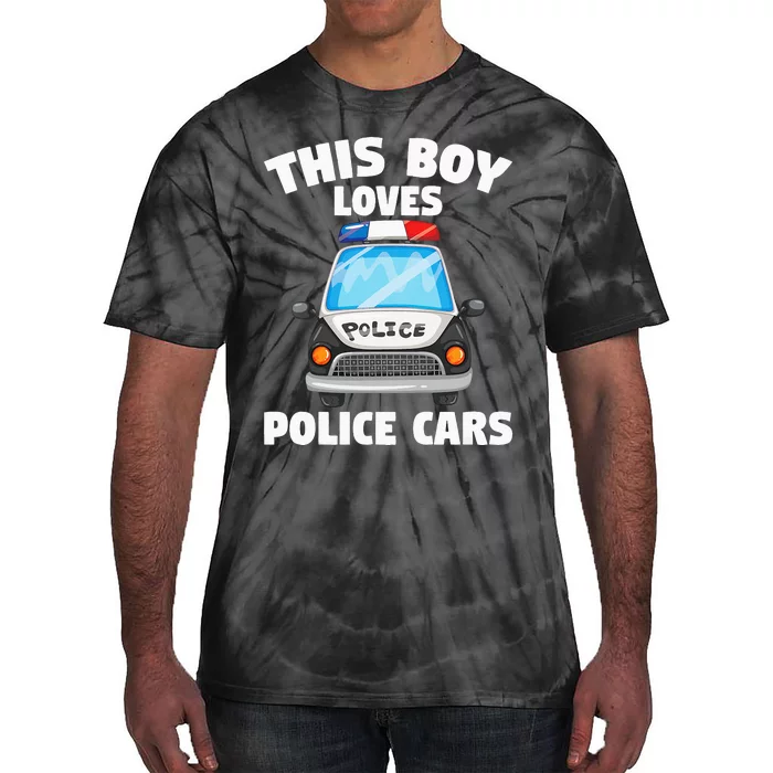 Police Officer This Boy Loves Police Cars Tie-Dye T-Shirt