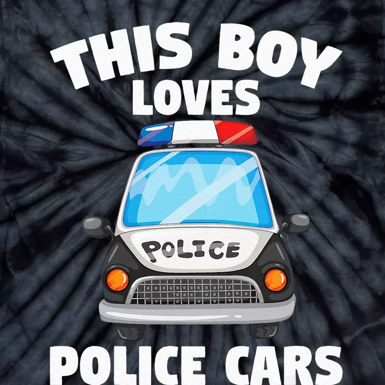 Police Officer This Boy Loves Police Cars Tie-Dye T-Shirt