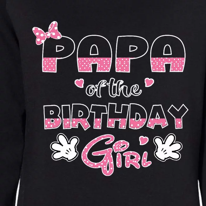 Papa Of The Birthday Girl Mouse Family Matching Womens California Wash Sweatshirt