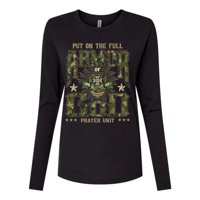 Put On The Full Armor Of God Christian Religious Bible Womens Cotton Relaxed Long Sleeve T-Shirt