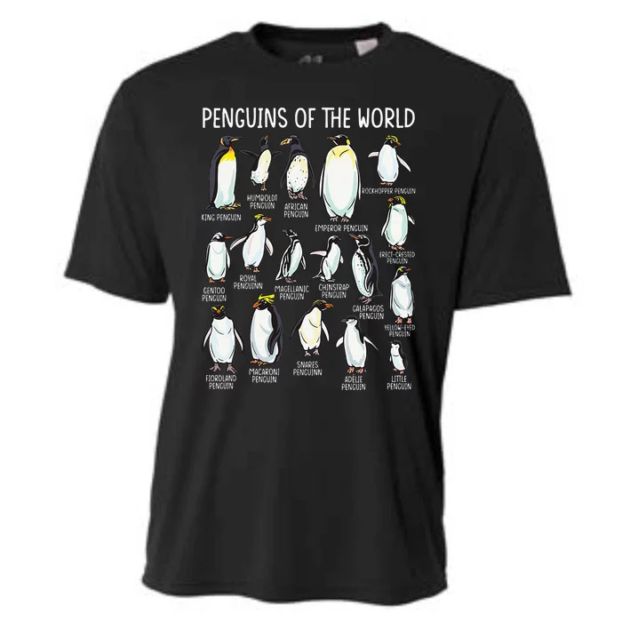 Penguins Of The World Zookeeper Sea Animal Penguin Lovers Cooling Performance Crew T-Shirt