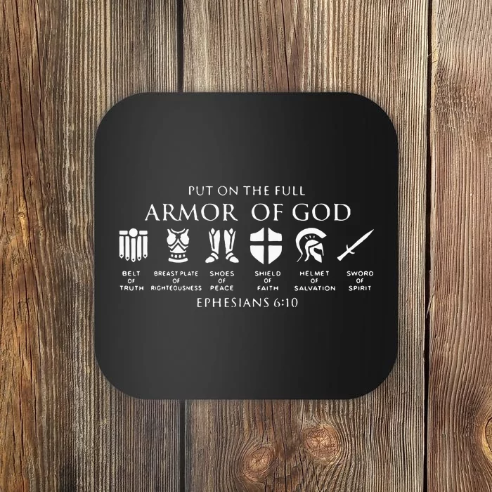 Put On The Full Armor Of God Coaster