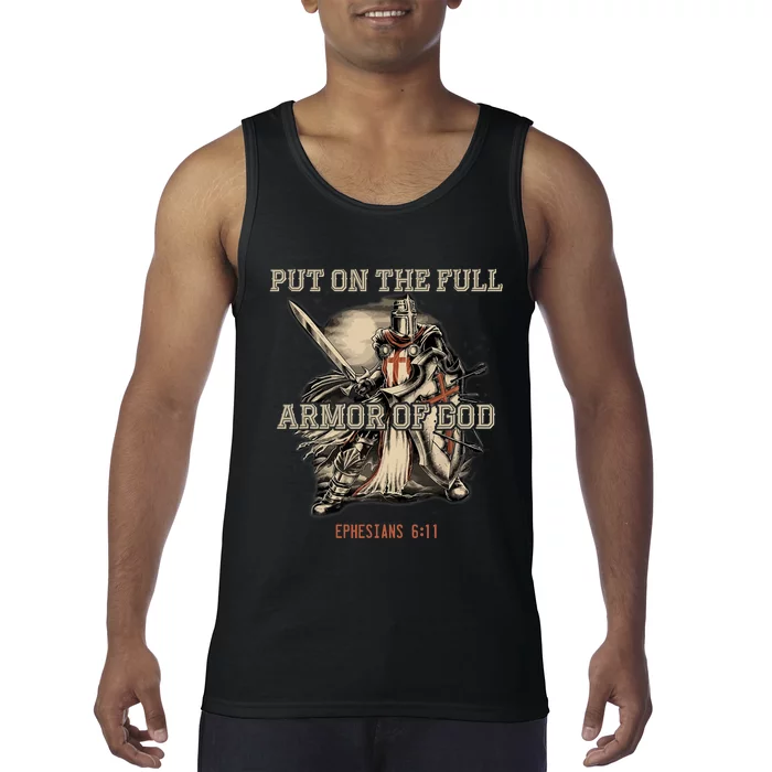 Put On The Full Armor Of God Christian Religious Quote Tank Top