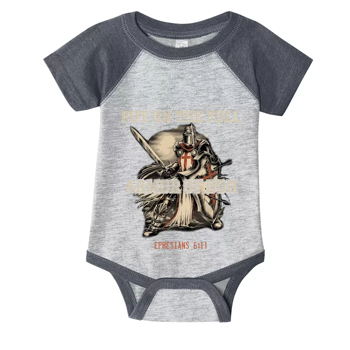 Put On The Full Armor Of God Christian Religious Quote Infant Baby Jersey Bodysuit