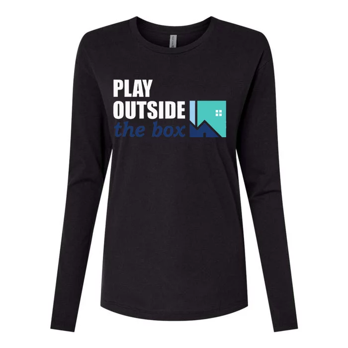 Play Outside The Box Womens Cotton Relaxed Long Sleeve T-Shirt