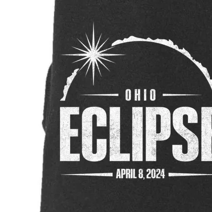 Path Of Totality Ohio 2024 April 8 2024 Eclipse Doggie 3-End Fleece Hoodie